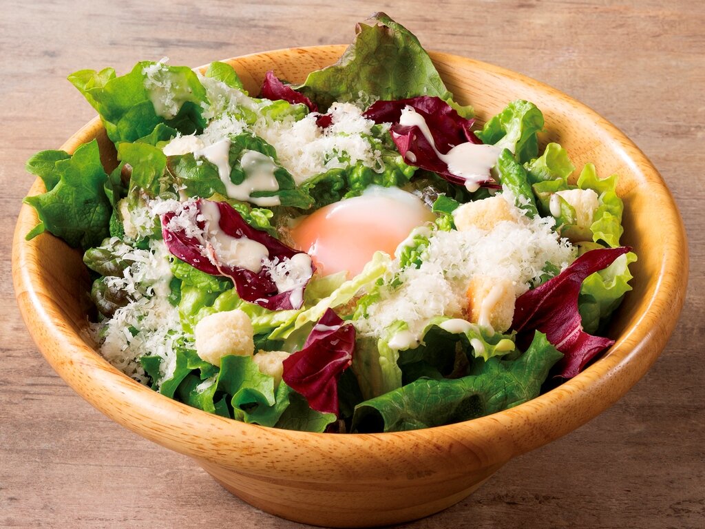 Caesar Salad with Soft-boiled Egg