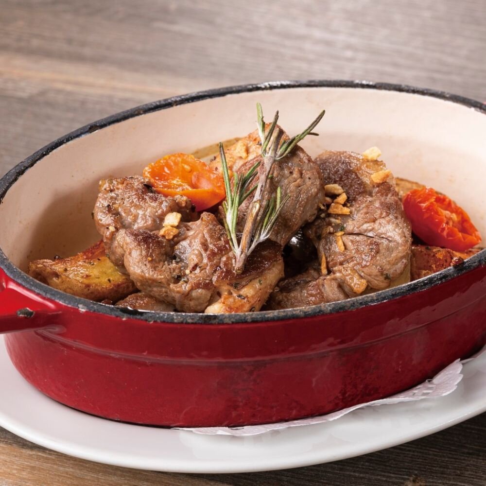 ラムとポテトのガーリックソテー