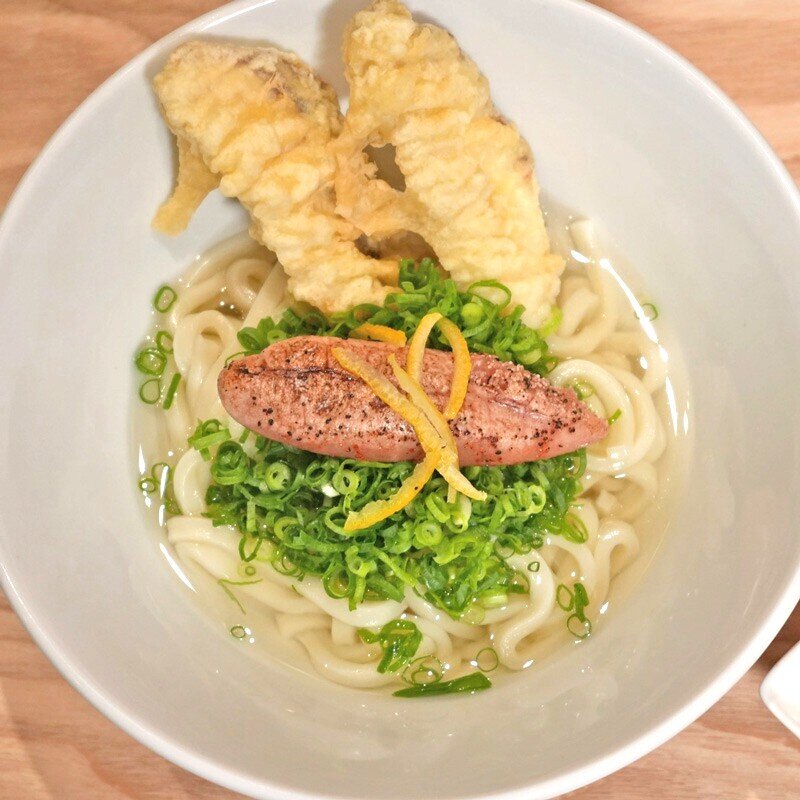 鯛出汁うどん 鯛天添え