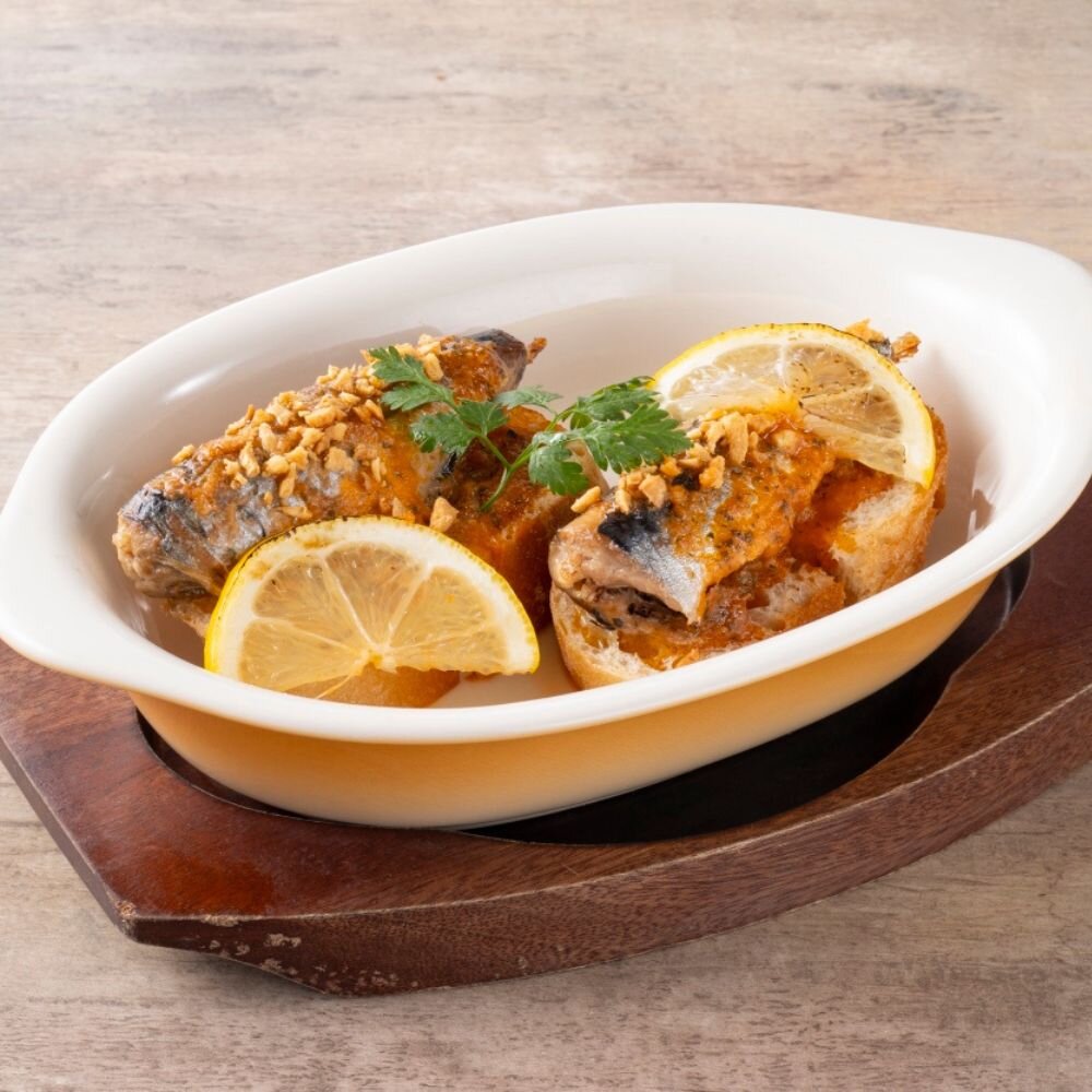 真イワシのガーリックバター焼き