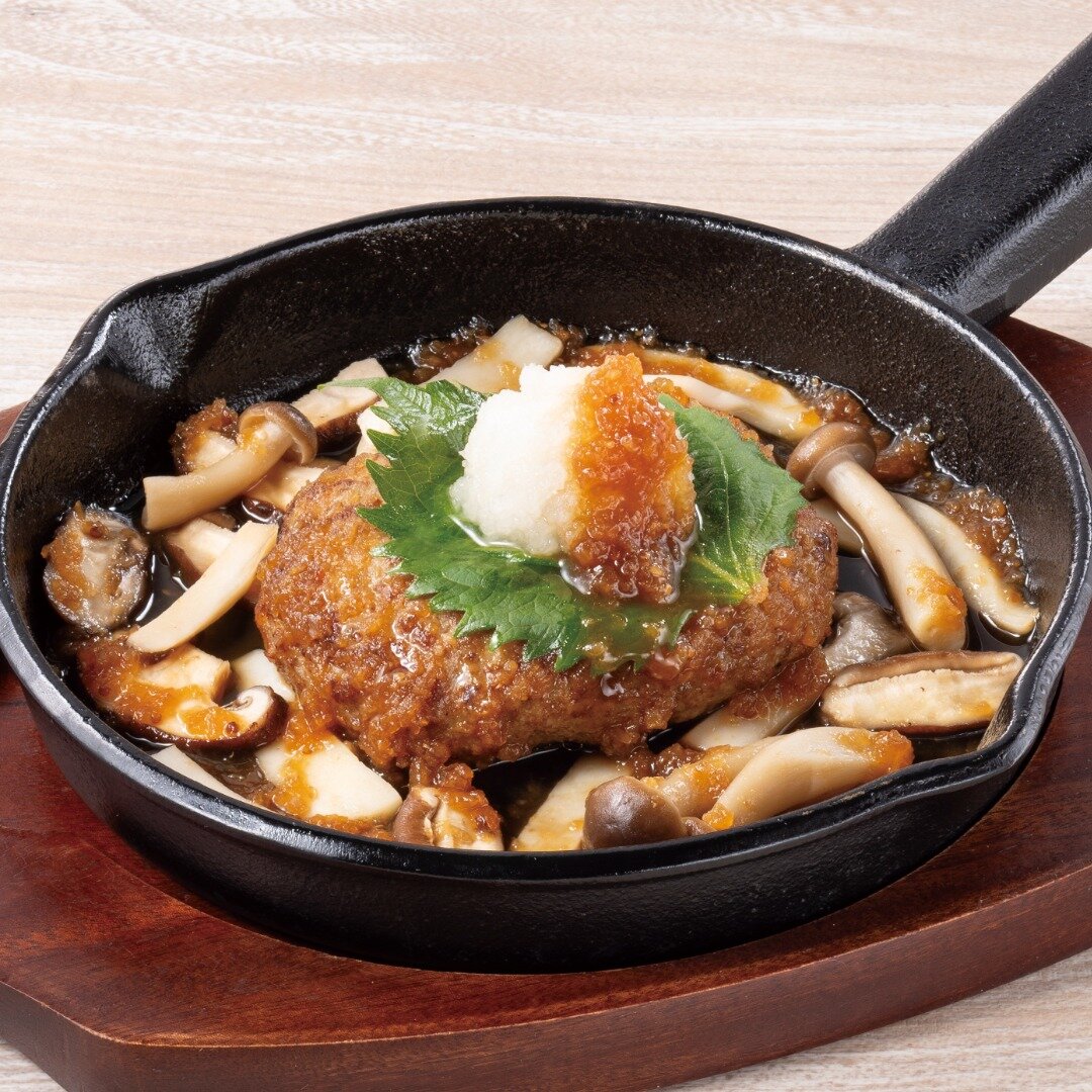 鉄板きのこおろしハンバーグ~和風ソース~