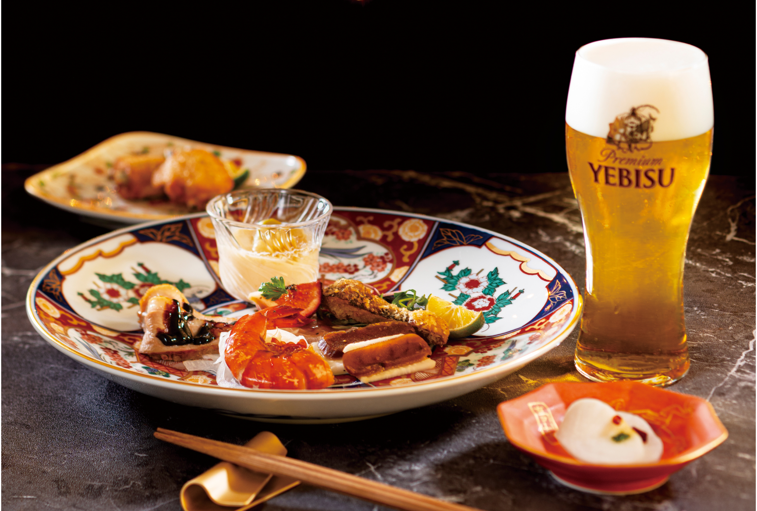 前菜とビール